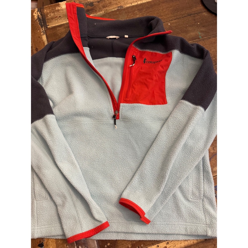 Cotopaxi Teca Fleece Half Zip Pullover Blue Red Colorblock Mens Medium